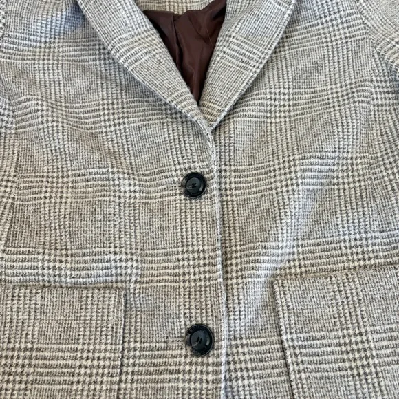 SAM EDELMAN Women's Windowpane Plaid Coat Size Small in Feminine Plaid - Picture 4 of 6